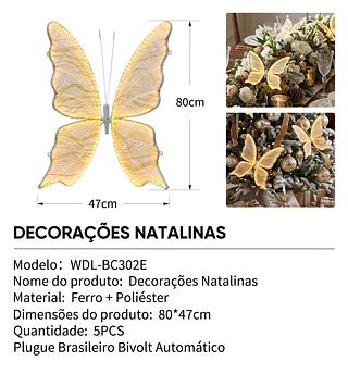 luz decorativa de borboleta