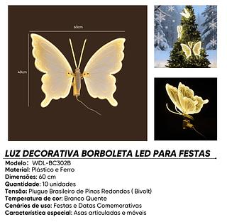 luz decorativa borboleta natalina