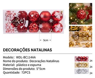 kit bolas de natal decoradas