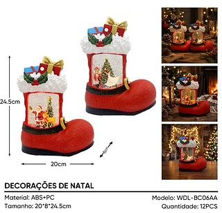 decoração bota do papai noel