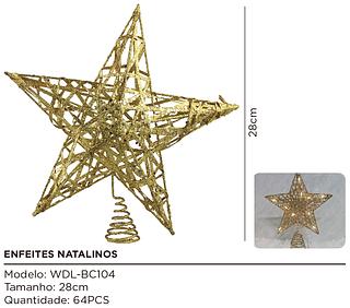 estrela topo de arvore de natal
