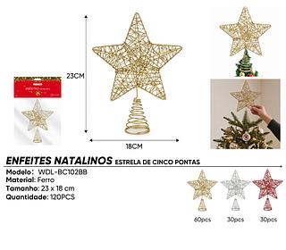 estrela topo de árvore de natal
